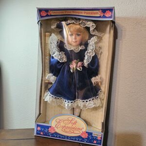 Soft Expressions 18" Hand Painted Fine Bisque Porcelain Doll  New-see info